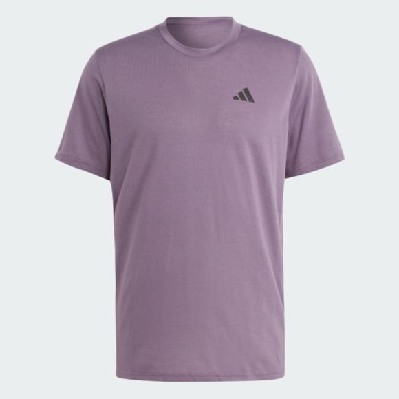 Men's Adidas Train Essentials Feelready Training Tee in Shadow Violet Size XL. - Picture 9 of 10